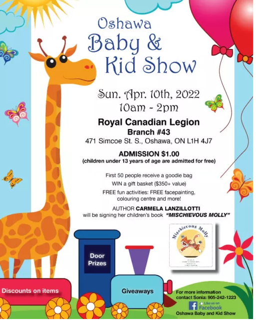 OSHAWA BABY & KID SHOW- VENDORS WANTED – April 10