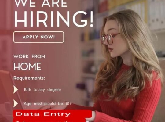 Data entry and sales representative needed urgentl