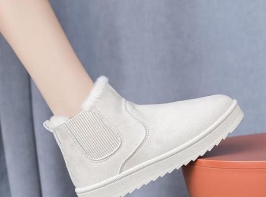 Fleece-lined Plus Size Short Boots Cotton Shoes Wo