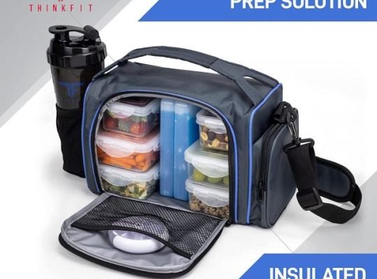 ThinkFit Insulated Meal Prep Lunch Box with 6 Food