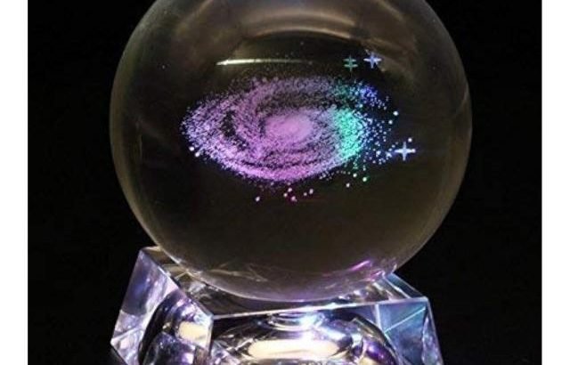 Big Fun Galaxy Crystal Ball with LED Base Home Dec