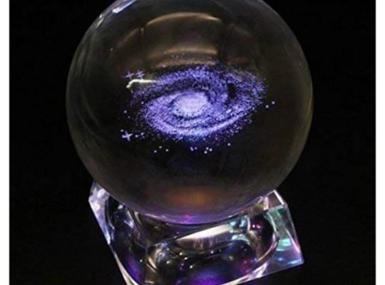 Big Fun Galaxy Crystal Ball with LED Base Home Dec